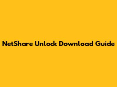 NetShare Unlock Download Guide