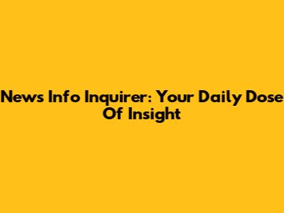 News Info Inquirer: Your Daily Dose Of Insight