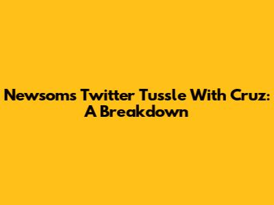 Newsom's Twitter Tussle With Cruz: A Breakdown