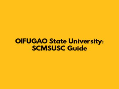 OIFUGAO State University: SCMSUSC Guide