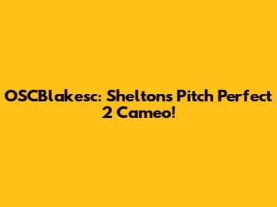 OSCBlakesc: Shelton's Pitch Perfect 2 Cameo!