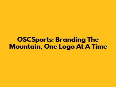 OSCSports: Branding The Mountain, One Logo At A Time