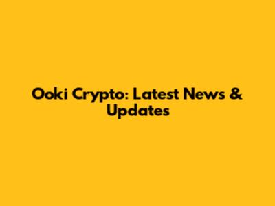 Ooki Crypto: Latest News & Updates