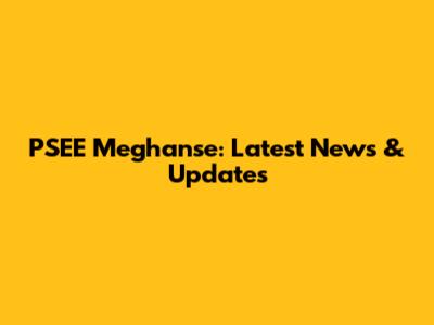 PSEE Meghanse: Latest News & Updates