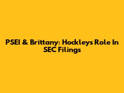 PSEI & Brittany: Hockley's Role In SEC Filings