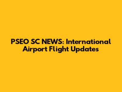 PSEO SC NEWS: International Airport Flight Updates