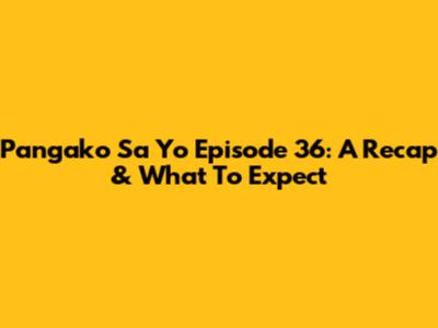 Pangako Sa 'Yo Episode 36: A Recap & What To Expect