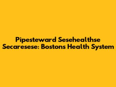 Pipesteward Sesehealthse Secaresese: Boston's Health System