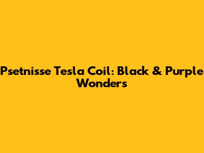Psetnisse Tesla Coil: Black & Purple Wonders