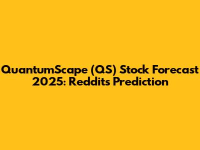 QuantumScape (QS) Stock Forecast 2025: Reddit's Prediction