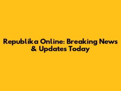 Republika Online: Breaking News & Updates Today
