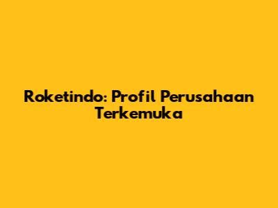 Roketindo: Profil Perusahaan Terkemuka