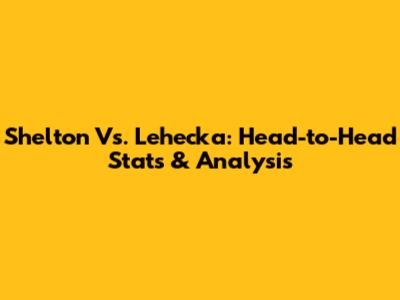 Shelton Vs. Lehecka: Head-to-Head Stats & Analysis