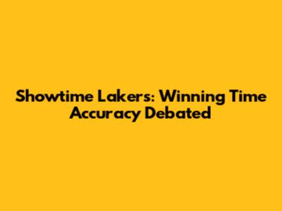 Showtime Lakers: "Winning Time" Accuracy Debated