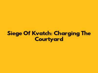 Siege Of Kvatch: Charging The Courtyard