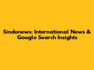 Sindonews: International News & Google Search Insights