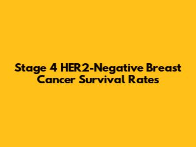 Stage 4 HER2-Negative Breast Cancer Survival Rates