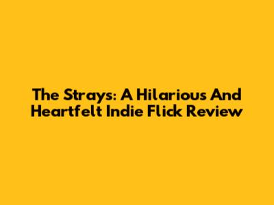 The Strays: A Hilarious And Heartfelt Indie Flick Review