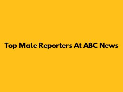 Top Male Reporters At ABC News