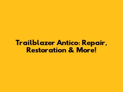 Trailblazer Antico: Repair, Restoration & More!