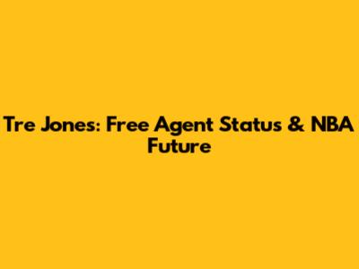 Tre Jones: Free Agent Status & NBA Future