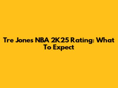 Tre Jones NBA 2K25 Rating: What To Expect