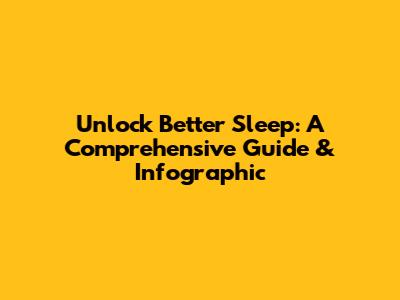 Unlock Better Sleep: A Comprehensive Guide & Infographic