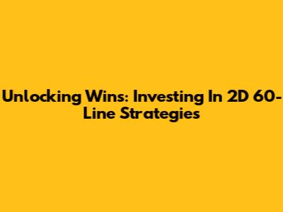 Unlocking Wins: Investing In 2D 60-Line Strategies