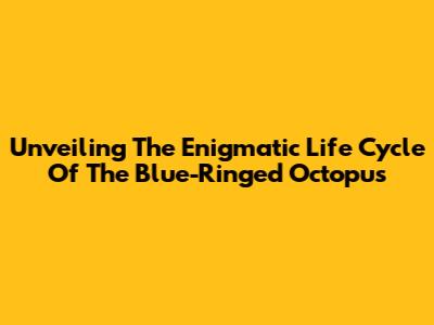 Unveiling The Enigmatic Life Cycle Of The Blue-Ringed Octopus