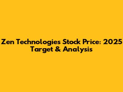 Zen Technologies Stock Price: 2025 Target & Analysis