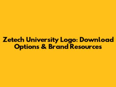 Zetech University Logo: Download Options & Brand Resources