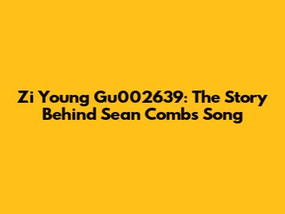 Zi Young Gu002639: The Story Behind Sean Combs' Song